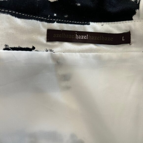 Anthropologie Hazel Coat Womens Black/White Abstract Lagenlook Artsy SZL Relaxed - Picture 5 of 8